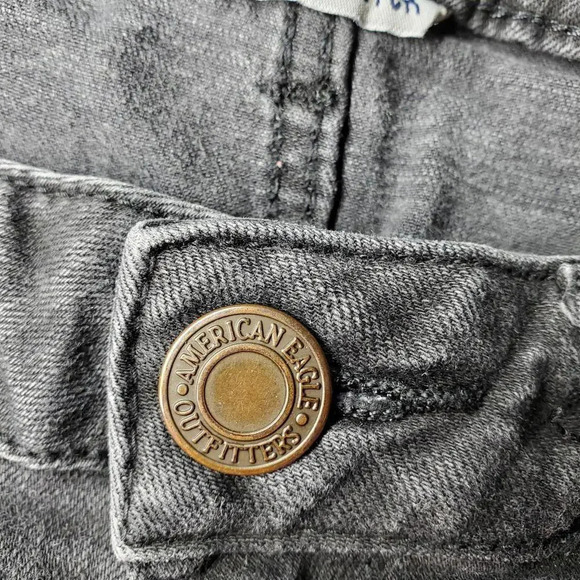 American Eagle Black Super Stretch Skinny Size 8 Regular Jeans - Picture 7 of 15